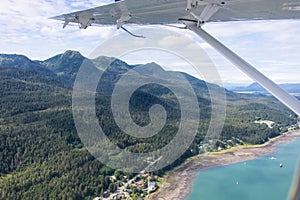 Juneau, Alaska from sea plane