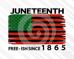 Juneteenth 1865 poster. American holiday Freedom (Jubilee, Cel-Liberation) Day concept.