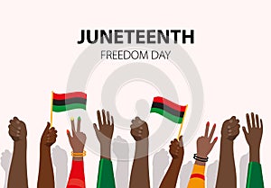 Juneteenth, African-American Independence Day, June 19. Day of freedom and emancipation