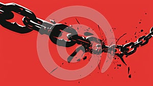 Juneteenth artwork featuring symbolic elements like chains