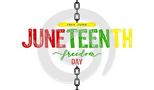 Juneteenth beautiful typography poster - celebrate freedom 19th june freedom poster design