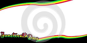 Juneteenth Day background, with white background