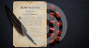 Juneteenth document freedom history concept