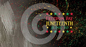 Juneteenth Freedom Day abstract graphic background