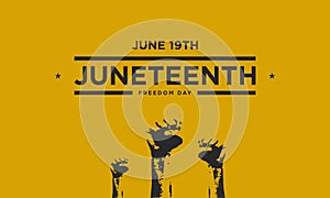 Juneteenth Freedom Day Background Design. Vector Illustration