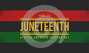 Juneteenth Freedom Day Background Design. Vector Illustration photo