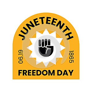 Juneteenth Freedom Day. Free-ish since 06.19.1865. Vector illustration isolated