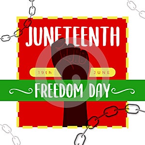 JUNETEENTH freedom day - let`s celebrate the freedom photo