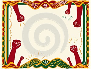 Juneteenth holiday background graphics template