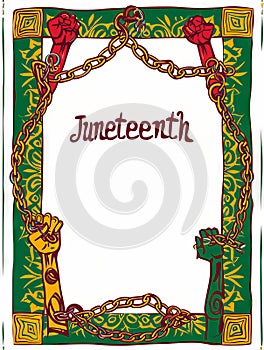 Juneteenth holiday background graphics template