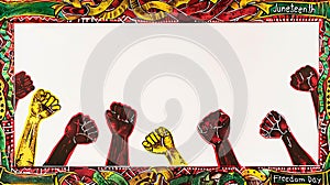 Juneteenth holiday background graphics template