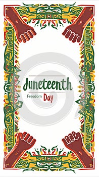 Juneteenth holiday background graphics template