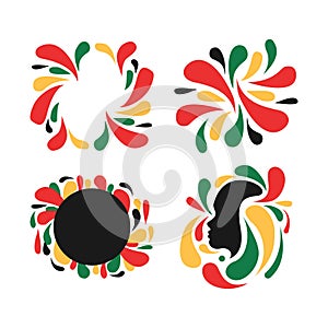 Juneteenth Splash Element Vector Design
