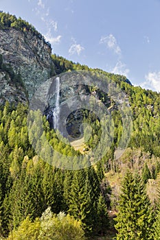 Jungfernsprung waterfall near Heiligenblut in Carinthia, Austria.