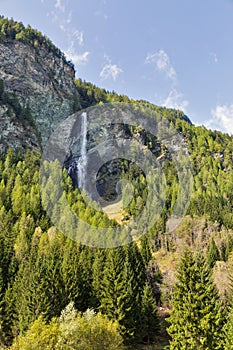 Jungfernsprung waterfall near Heiligenblut in Carinthia, Austria. photo