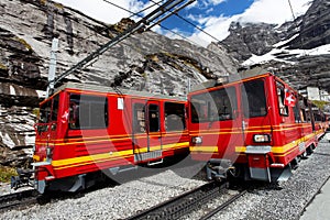 Jungfrau Bahn in Eiger Gletscher Railwaystation