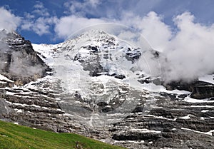 Jungfrau peak in Berner alps, Switzerland