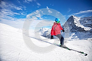 Jungfrau swiss ski Alpine mountain resort, Grindelwald, Switzerland photo