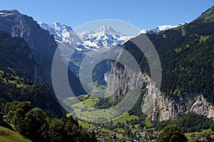 Jungfrau Valley in Switzerland photo