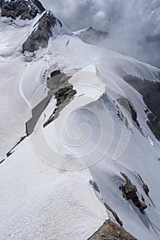 Jungfraujoch 3471 metres seen from Sphinx Observatory,