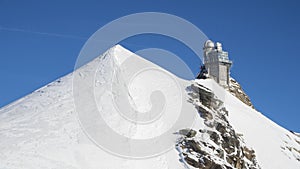 Jungfraujoch glacier snowcapped mountain range.