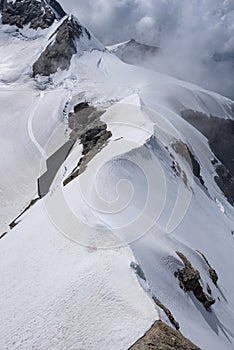 Jungfraujoch 3471 metres seen from Sphinx Observatory, photo