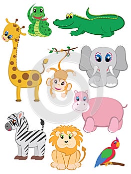 Jungle animals set