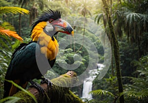 Jungle Hornbill: Vibrant Avian Beauty