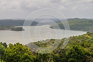 Jungle and Laguna Yaxha lake, Guatema photo