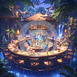 Jungle Paradise Bar - A Luxury Tropical Experience