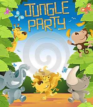 Jungle Party Border