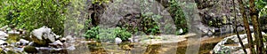 Jungle River and waterfall views from the rural small village road to El Eden by Puerto Vallarta Mexico where movies have been fil