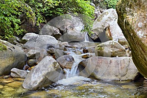 Jungle River and waterfall views from the rural small village road to El Eden by Puerto Vallarta Mexico where movies have been fil