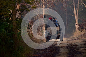 Jungle Safari in Jim Corbett National Park, Uttarakhand. photo