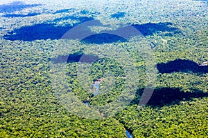 Jungle of Surinam by air photo