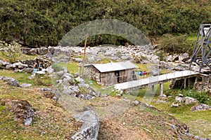 Jungle village bridge camp , Bolivia culture tourist destination