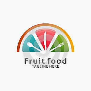 Fruit food logo design