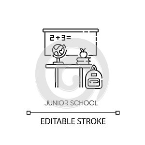 Junior school pixel perfect linear icon
