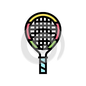 junior tennis racquet color icon vector illustration