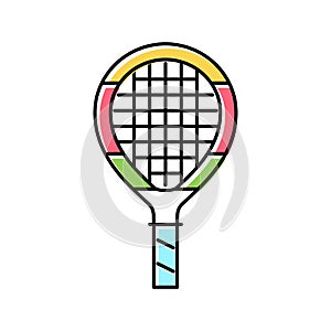 junior tennis racquet color icon vector illustration