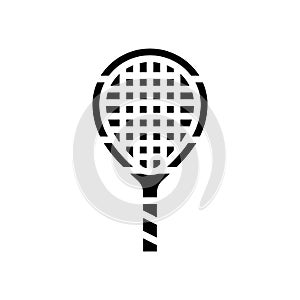 junior tennis racquet glyph icon vector illustration