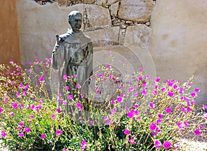 Juniper Serra statue Carmel Mission photo