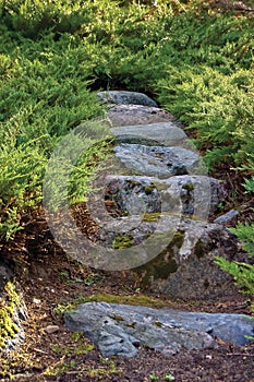 Junipers granite stone pathway rock stairway path