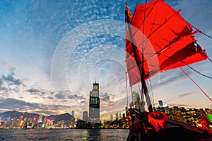 Junk boat in Hong Kong