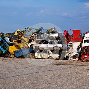 Junk Cars On Junkyard