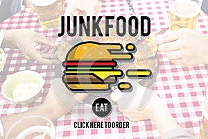 Junk Food Fast Food Unhealthy Obesity Concept