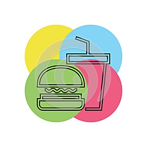 junk food icon - fast food icon - burger