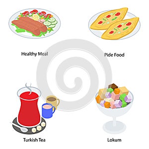 Junk Food Isometric Vectors