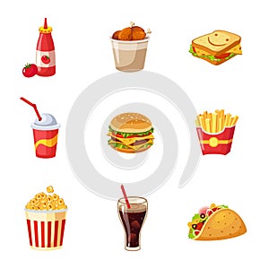 Junk Food Items Set