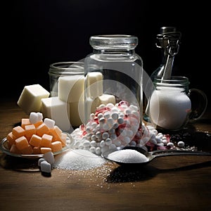 Junk food. Sugar and food additives